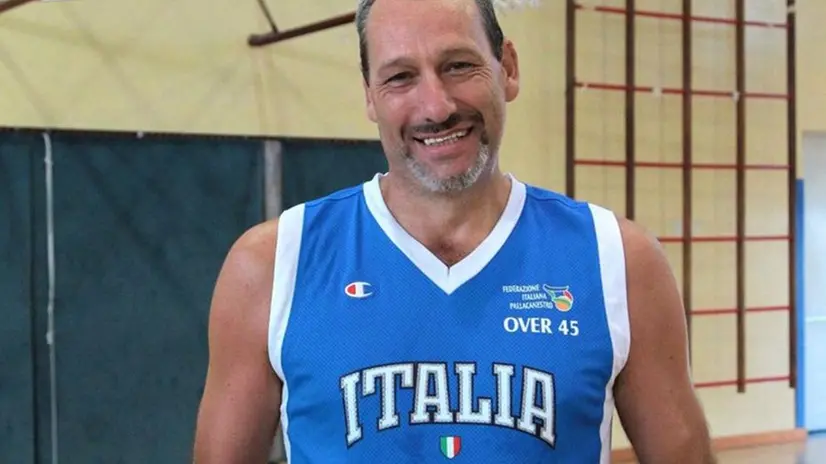 Marco Solfrini con la maglia della Nazionale