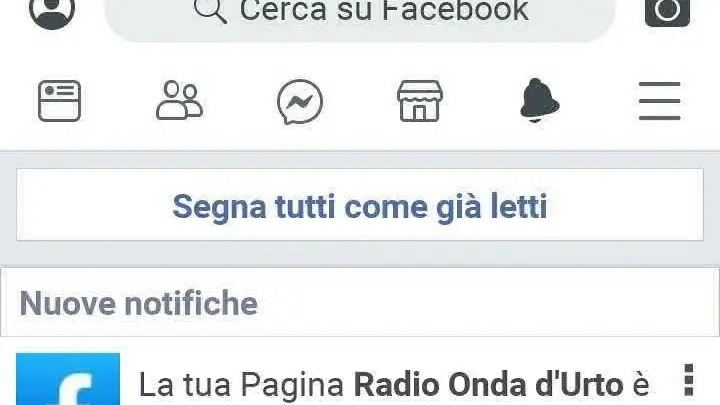 L'avviso apparso agli amministratori della pagina di Radio Onda d'Urto