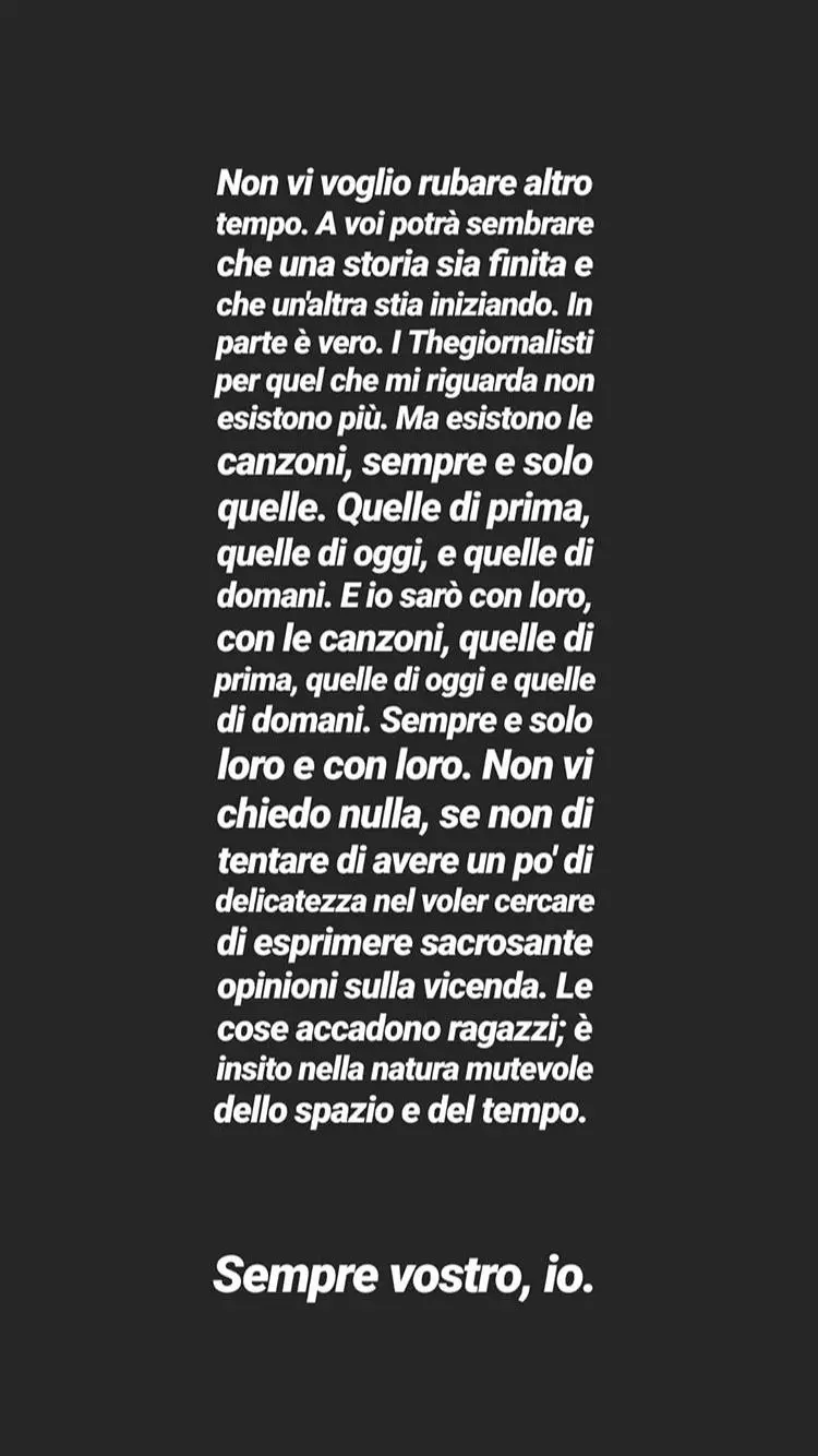 Le stories di Tommaso Paradiso su Instagram
