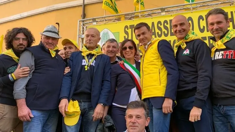 Delegazione bresciana. La delegazione della Valcamonica con il presidente Ettore Prandini