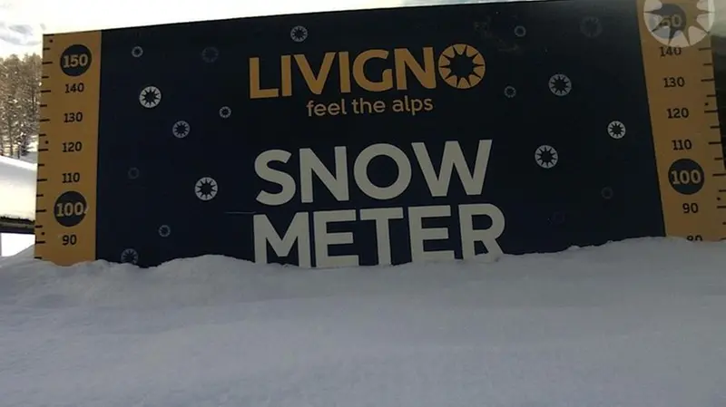Livello della neve a Livigno - Dalla web cam