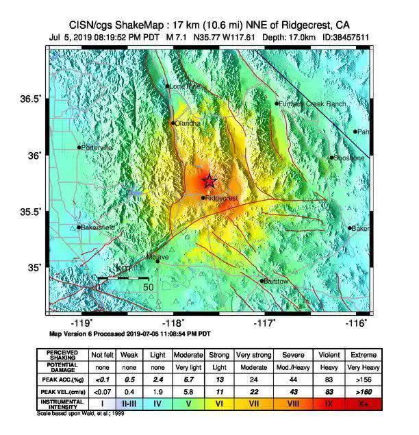 Terremoto in California, la scossa più forte degli ultimi 20 anni