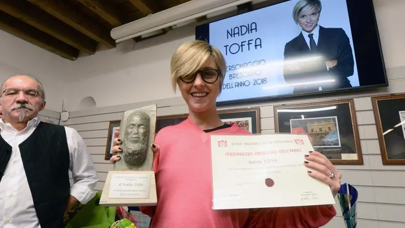 Nadia Toffa in occasione della premiazione come Personaggio bresciano dell'anno 2018 - Foto Marco Ortogni/Neg © www.giornaledibrescia.it