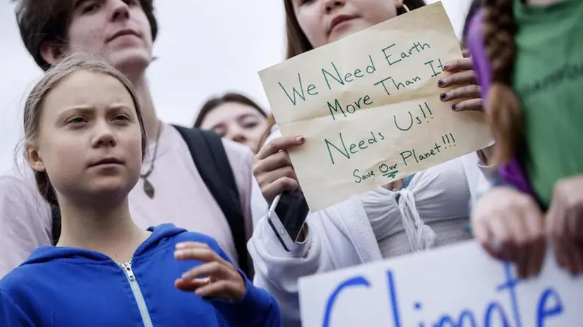 Greta Thunberg a Washington - Foto Ansa © www.giornaledibrescia.it