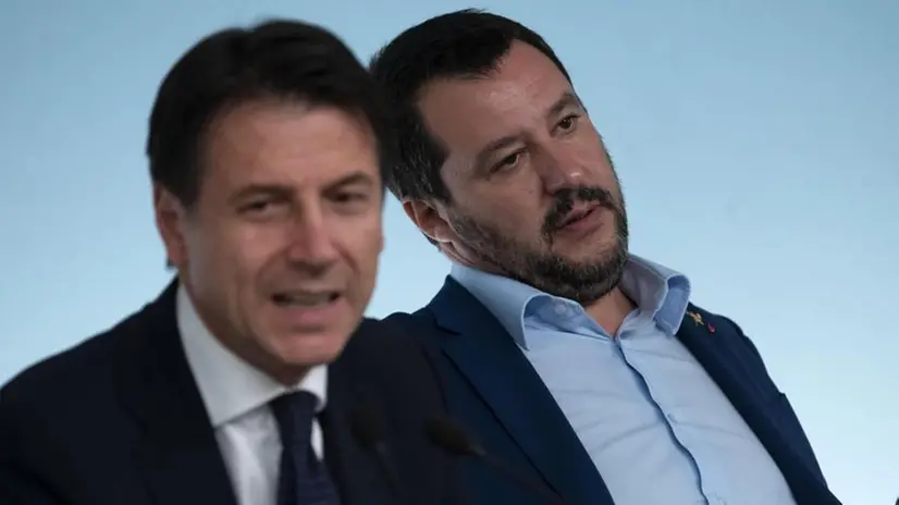 Il premier Conte e il vicepremier Matteo Salvini - Foto Ansa/Massimo Percossi © www.giornaledibrescia.it