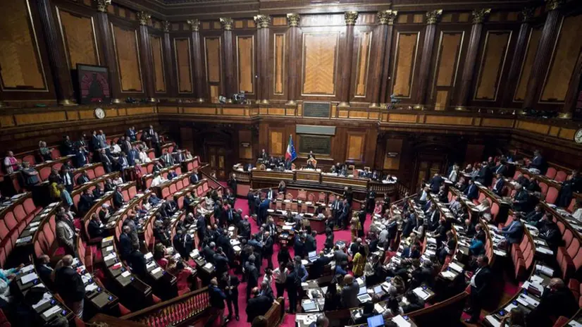 L'aula del Senato durante il voto sul dl Sicurezza bis - Foto Ansa/Angelo Carconi