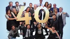 La squadra di Teletutto che festeggia 40 anni di storia - Foto New Reporter Checchi © www.giornaledibrescia.it