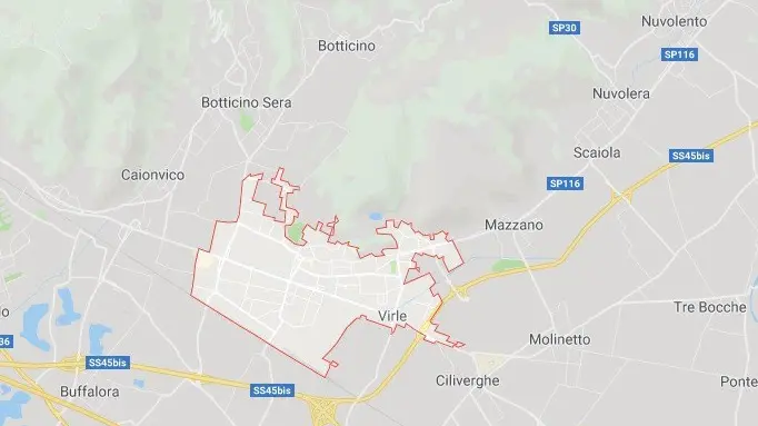 Su Google Maps il comune di Rezzato è stato cancellato - © www.giornaledibrescia.it