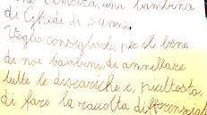 La lettera della bambina di Ghedi