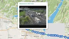 Il traffico sostenuto in direzione Venezia ripreso dalle telecamere della concessionaria autostradale della Bs-Pd - © www.giornaledibrescia.it