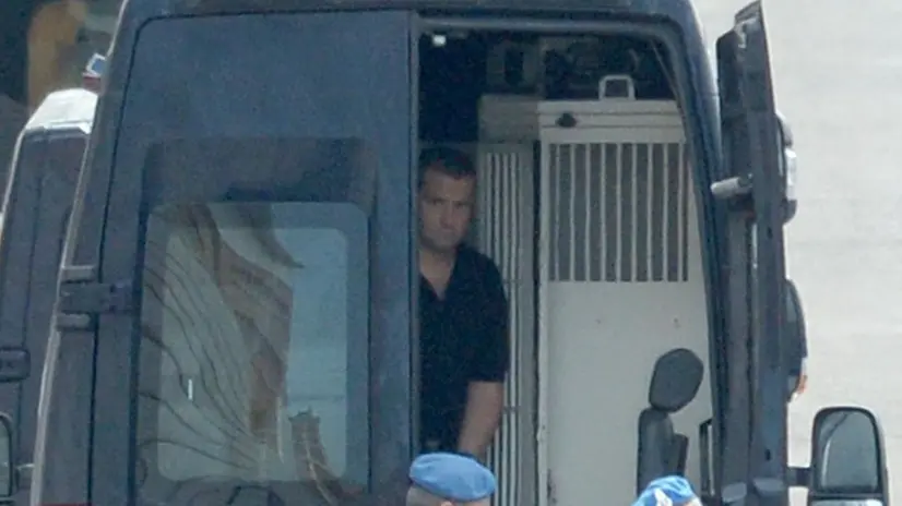 In aula. Fabrizio Pasini poco prima di entrare in tribunale // FOTO NEG ORTOGNI
