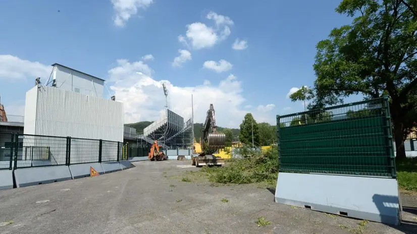Cantieri allo stadio Rigamonti