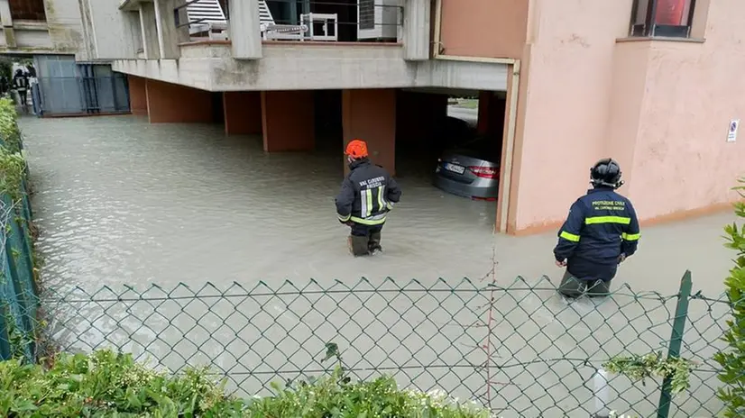 Volontari di Protezione civile a Sirmione
