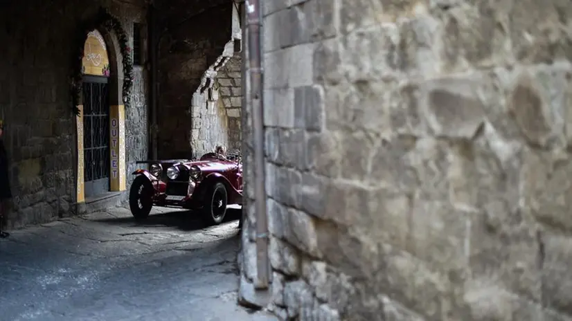 L'arrivo a Viterbo della Mille Miglia