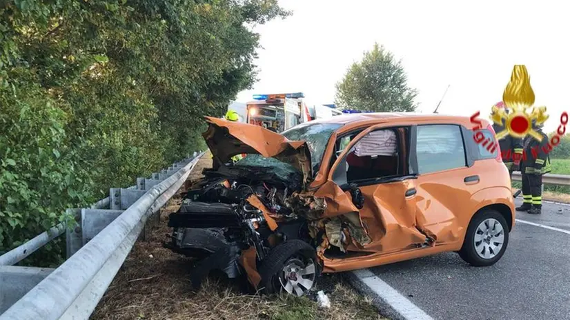 Il luogo e i mezzi dell'incidente sulla Quinzanese