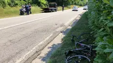 La bici distrutta nell'impatto
