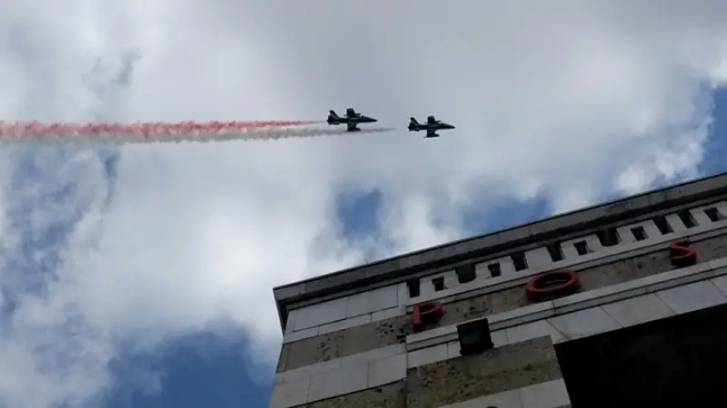 Frecce Tricolori, prove di volo per la Mille Miglia