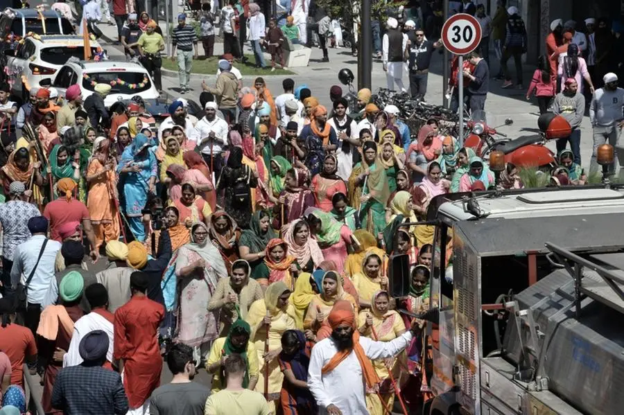 Sikh in corteo a Brescia, oltre 30mila i partecipanti