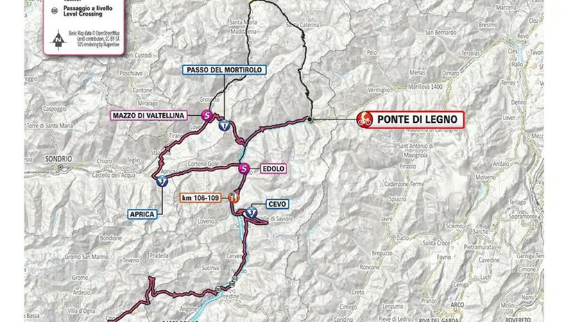 Giro d'Italia 2019, così sarà la tappa modificata Lovere-Ponte di Legno - © www.giornaledibrescia.it