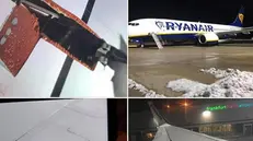Squarcio su un ala, atterraggio d'emergenza per volo Ryanair
