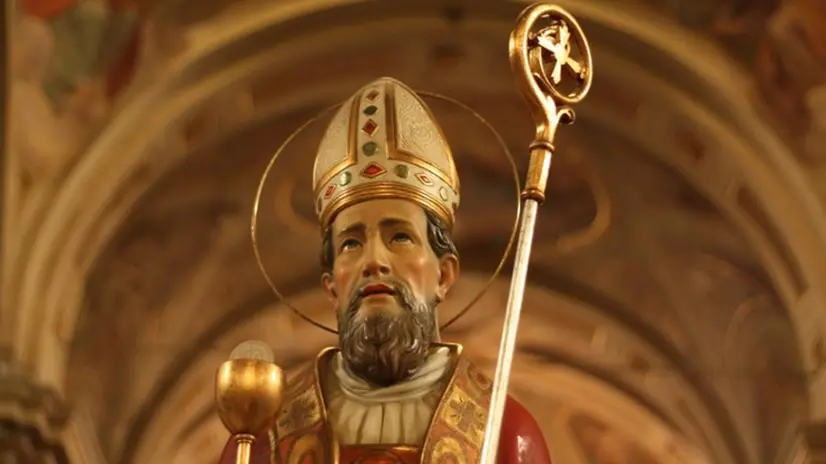 Una statua di San Gregorio VII Papa