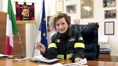 Natalia Restuccia, prima comandante donna dei Vvf, alla guida dei pompieri bresciani - © www.giornaledibrescia.it