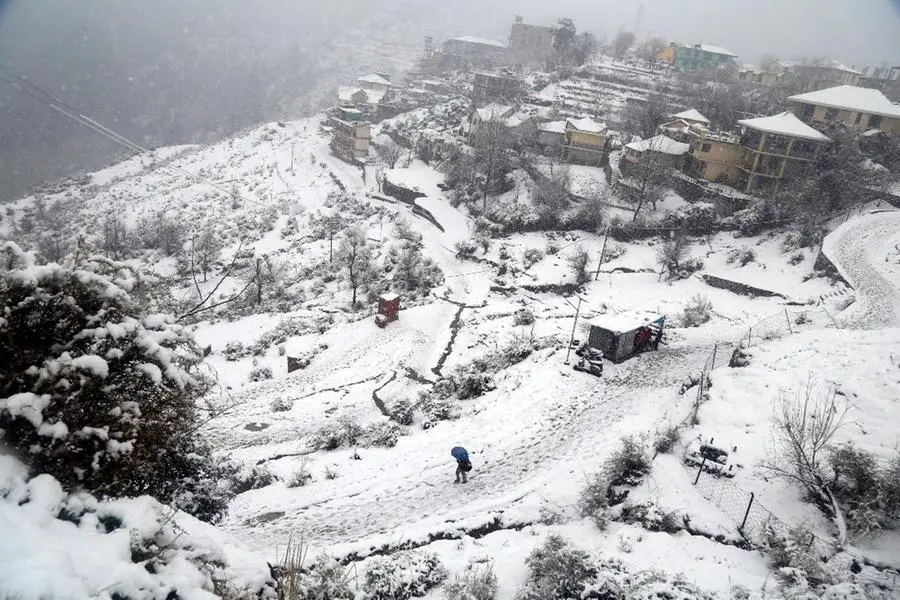 La neve a Dharamsala, in India