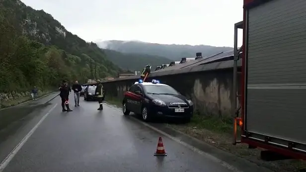 Il luogo del ritrovamento dell'automobile di Angelo