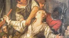 La tela del Veronese custodita nella chiesa di Sant'Afra, in corso Magenta, che descrive il martirio della santa bresciana