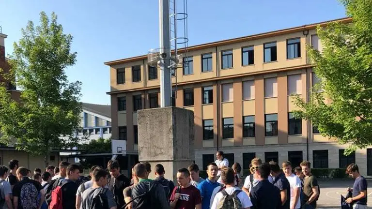 Studenti della Don Bosco a Brescia (Foto Facebook)