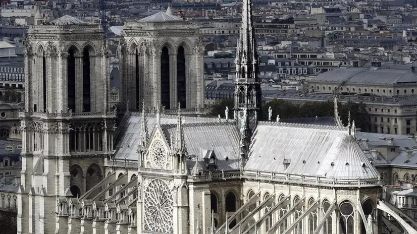 Notre Dame prima del rogo Foto Ansa  © www.giornaledibrescia.it