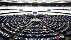 La seduta dell'Europarlamento a Strasburgo - Foto Ansa/Epa Patrick Seeger