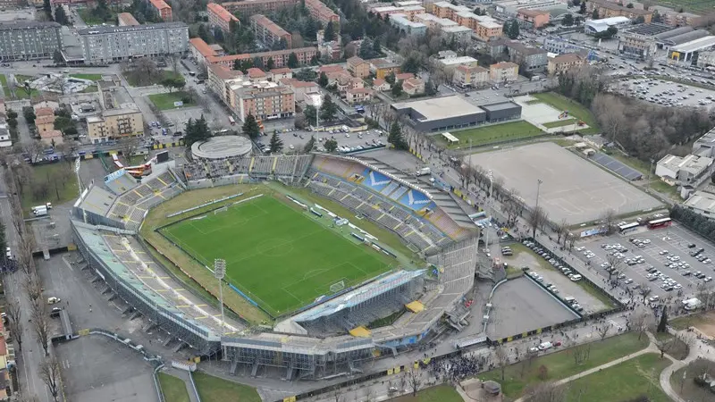 Una veduta aerea del Rigamonti - Foto © www.giornaledibrescia.it