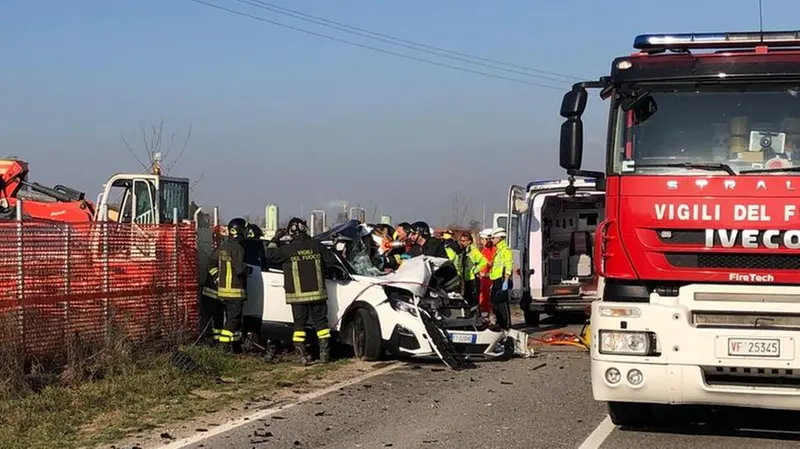 I mezzi coinvolti nell'incidente