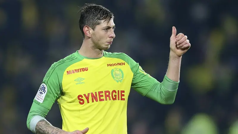 Emiliano Sala con la maglia nel Nantes - Foto Ansa/Ap David Vincent