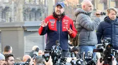 Il ministro dell'Interno Matteo Salvini in piazza Oberdan a Milano FOTO ANSA / MATTEO BAZZI © www.giornaledibrescia.it