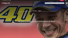 Così la homepage del sito del MotoGp celebra i 40 anni di Valentino Rossi - © www.giornaledibrescia.it