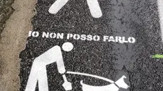 Il nuovo disegno sull'asfalto di Lonato del Garda - © www.giornaledibrescia.it