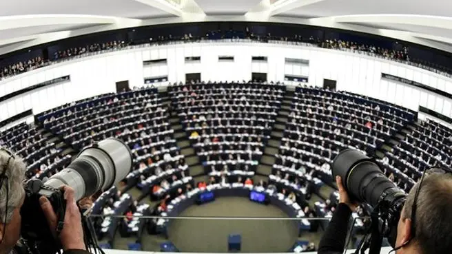 Il parlamento europeo a Bruxelles - Foto Ansa