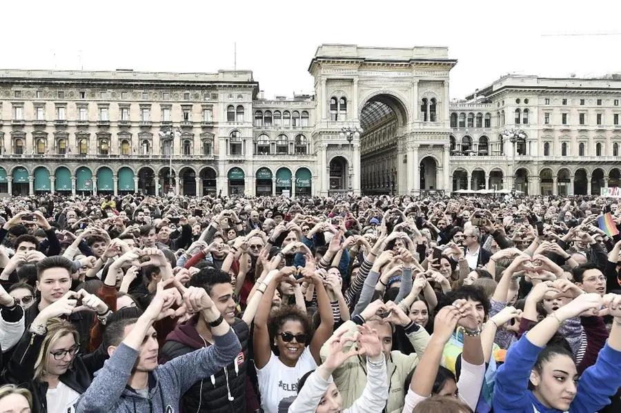 La manifestazione a Milano contro il razzismo