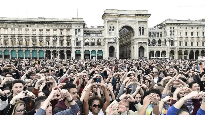 La manifestazione a Milano contro il razzismo