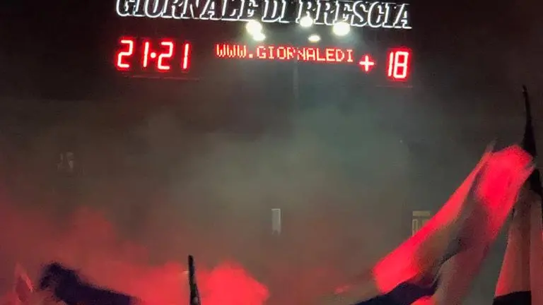 La festa per il Brescia in serie A