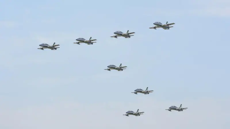A Ghedi l'esercitazione delle Frecce Tricolori