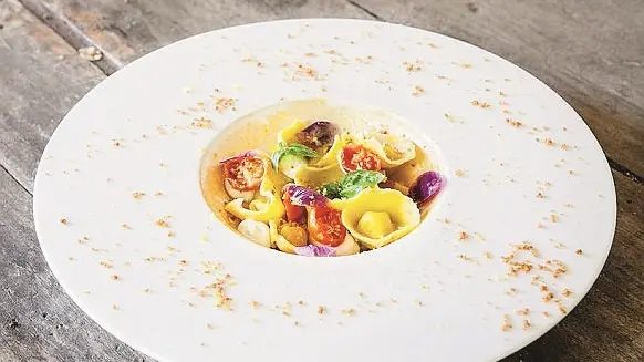 Un meraviglio piatto dello chef Piercarlo Zanotti - Foto  © www.giornaledibrescia.it