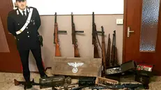Alcune delle armi sequestrate © www.giornaledibrescia.it