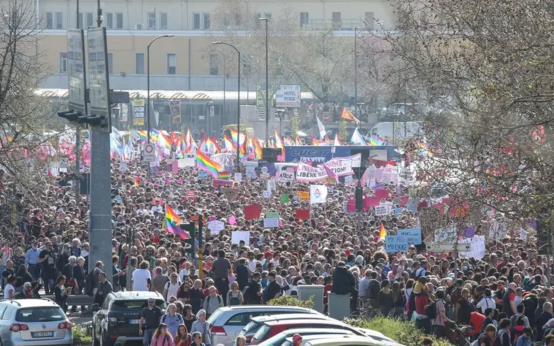 La manifestazione a Verona