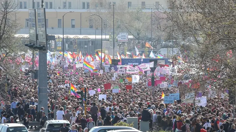 La manifestazione a Verona