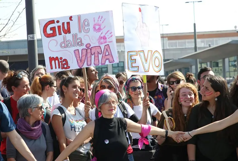 La manifestazione a Verona