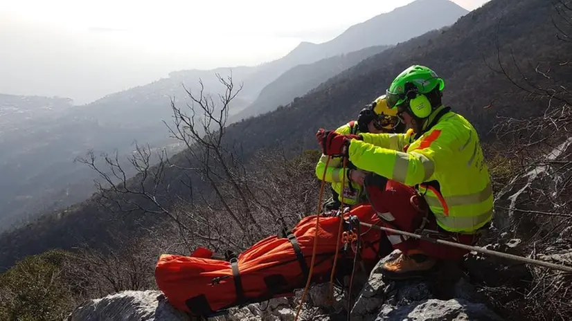 Il soccorso sulla Cima Pizzoccolo