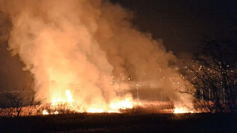 L'incendio ad Iseo